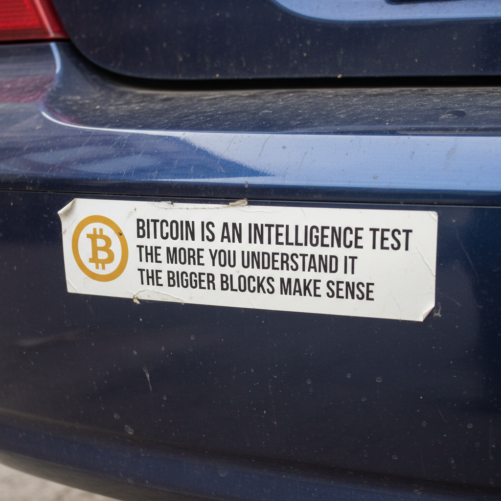 Bitcoin is an intelligence test the more you understand it the more bigger blocks make sense
Bumper…