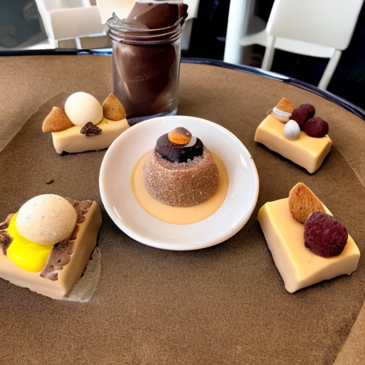 !midjourney eating a desert themed dessert in a deserted desert delicatessen