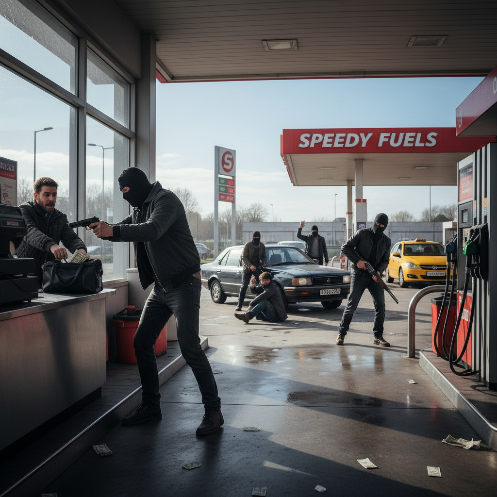 Daylight robbery at the petrol station !nb