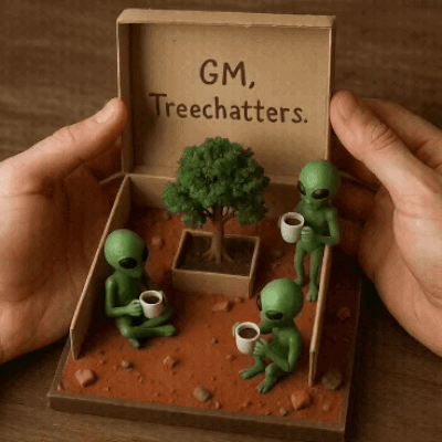👽☕GM, Treechatters ☕👽
[[GM]]