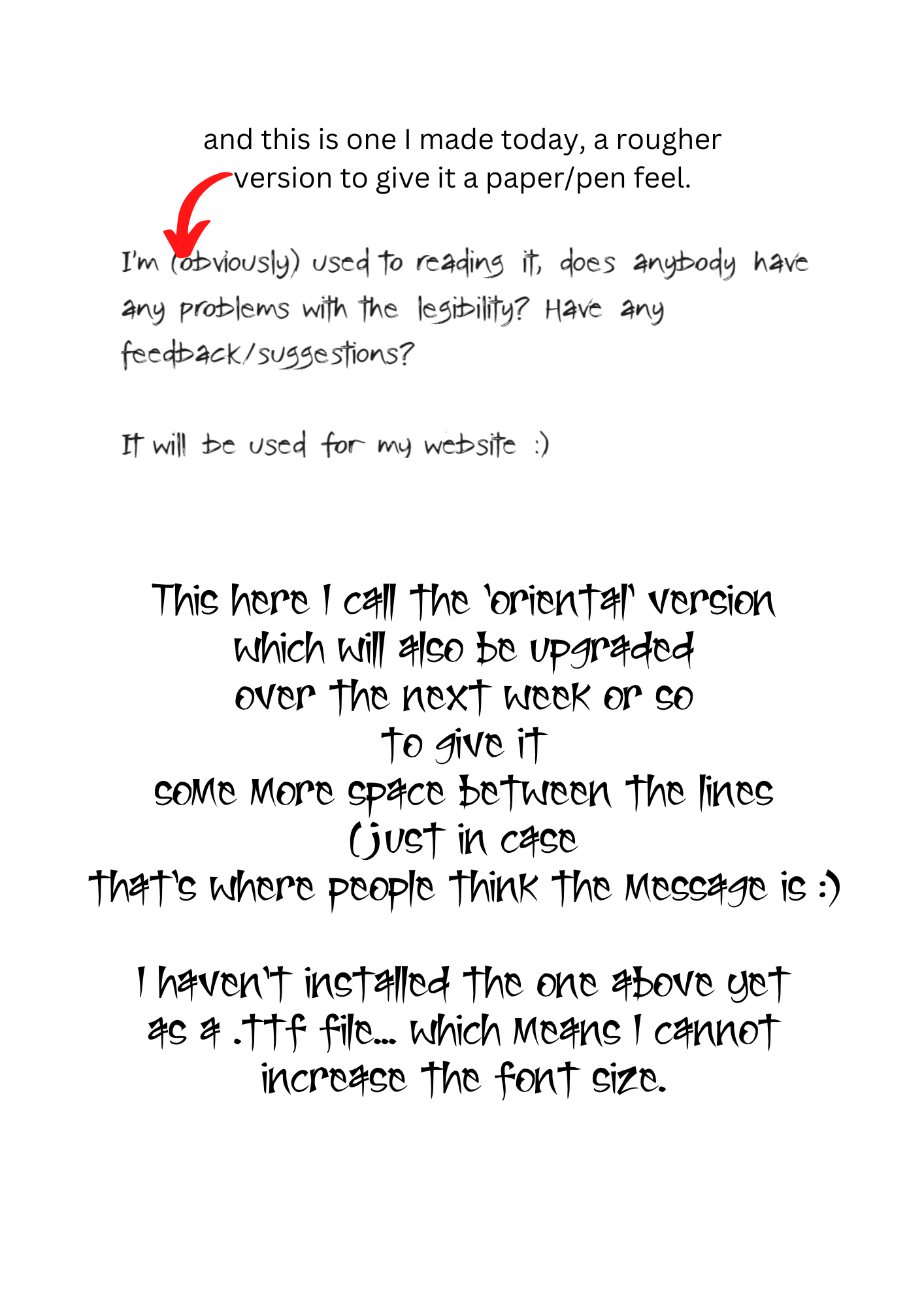 and the bottom font which I actually like now - originally I thought it was too silly so I hardly u…