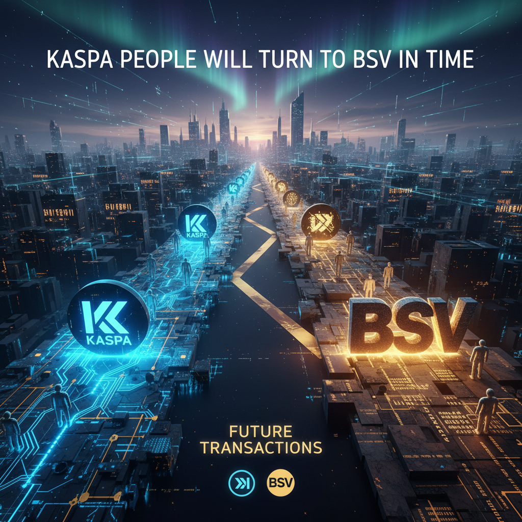 I feel a lot of the Kaspa people will turn to BSV in time. !nb