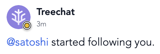 thanks for the follow @satoshi