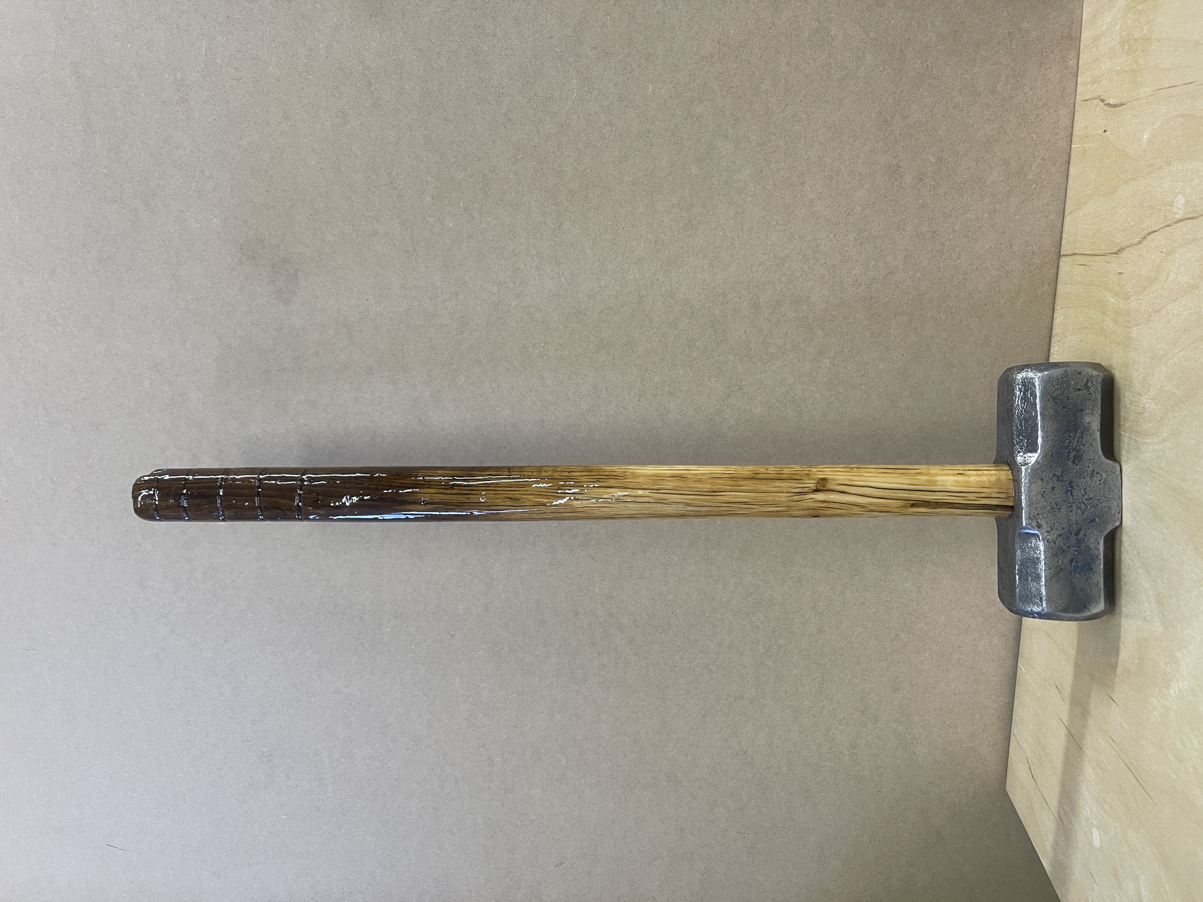 Show me what you’re working on. I repaired and refinished a sledgehammer in the shop this week.