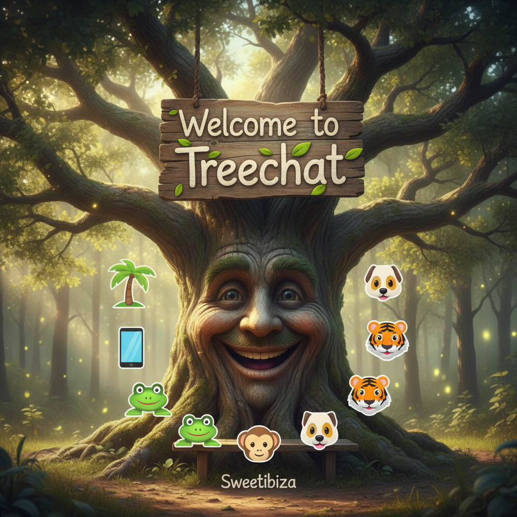 Welcome to Treechat @Sweetibiza 🌳📱🐸🐵🐯🐶!nb