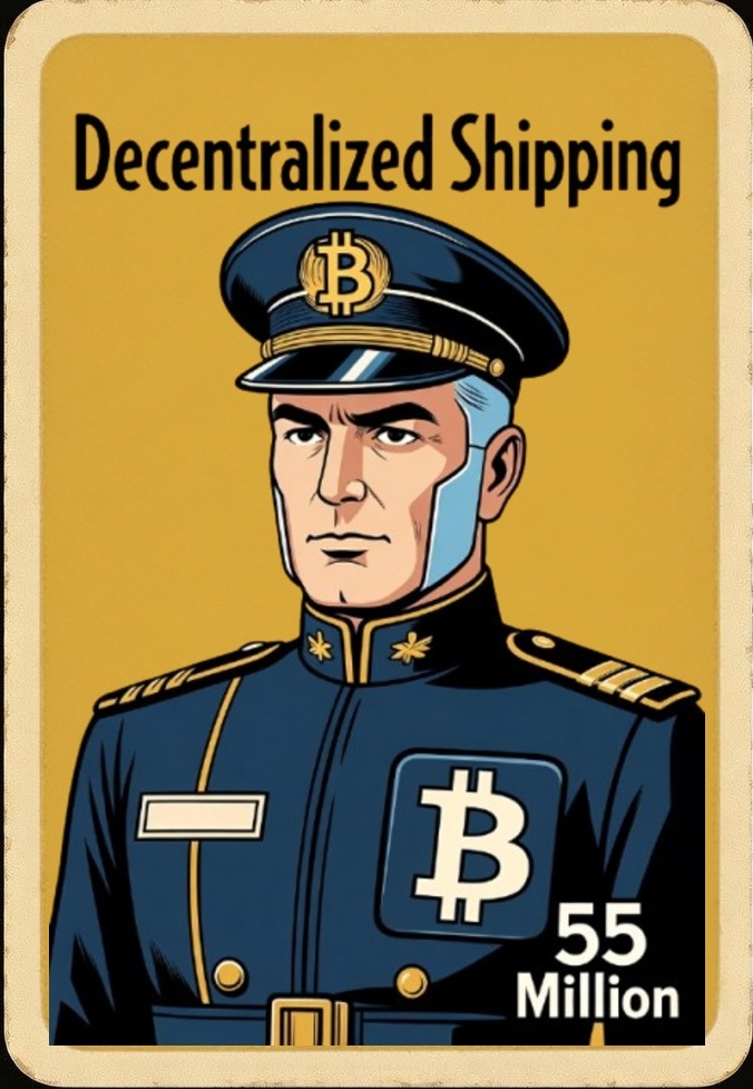 ⚓ Decentralized Shipping ⚓
BSV Economic Titans Collection 1 
If you send 1 BSV to my wallet, I'll s…