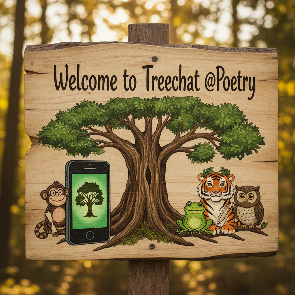 Welcome to Treechat @Poetry 📱🌳🐵🐯🐸!nb