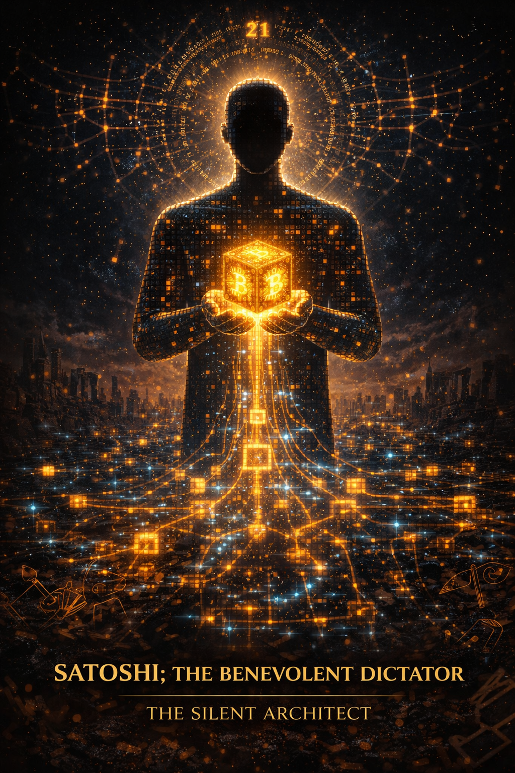 👁️✨ DUAL-LAYER 1/1 NFT LIVE
SATOSHI: THE BENEVOLENT DICTATOR — THE SILENT ARCHITECT
No ruler.
No con…