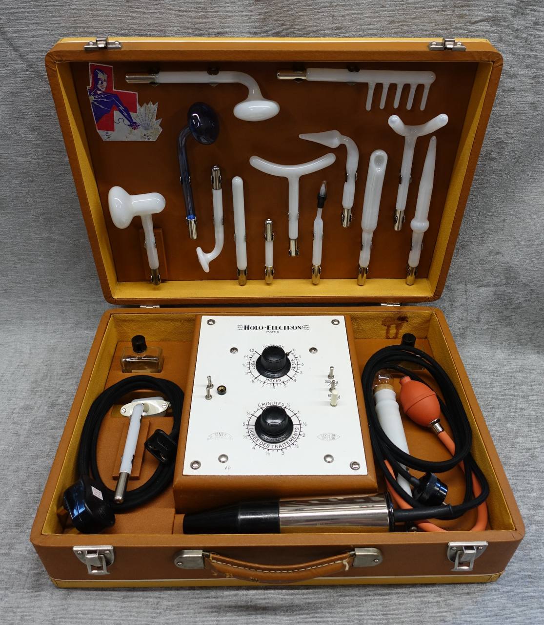Restored French Holo Electron High Frequency Violet Ray Tesla Generator fully restored (sold)