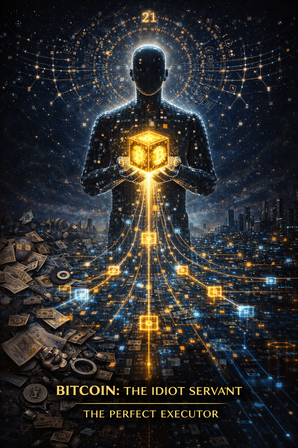🤖✨ DUAL-LAYER 1/1 NFT LIVE
BITCOIN: THE IDIOT SERVANT — THE PERFECT EXECUTOR
No emotion.
No bias.
N…
