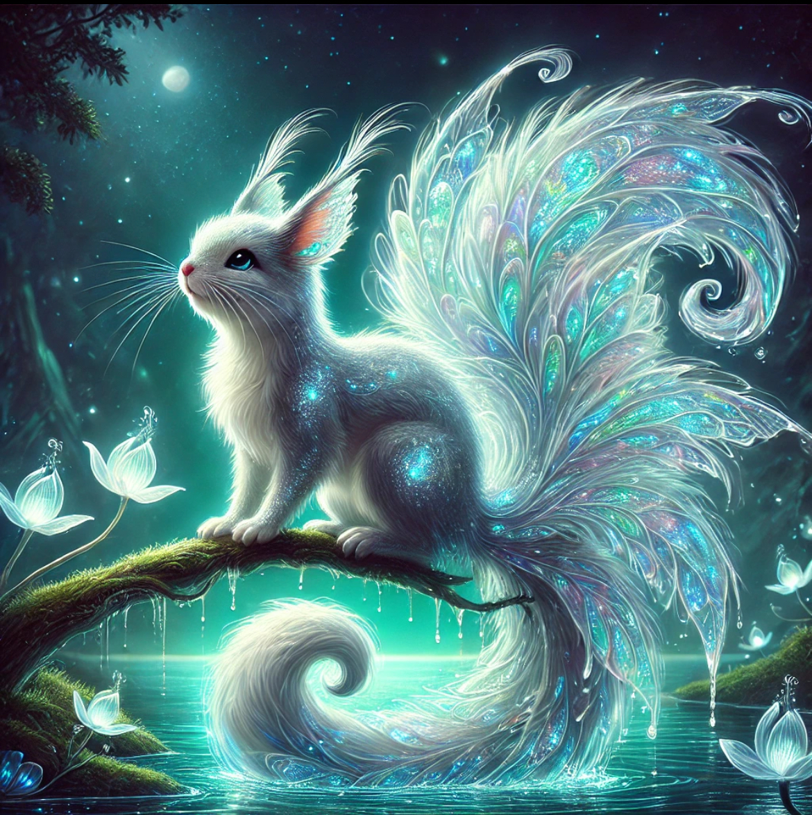 Ondine, Otherworldly Water Squirrel bringing mystic assistance to the Earth Keepers