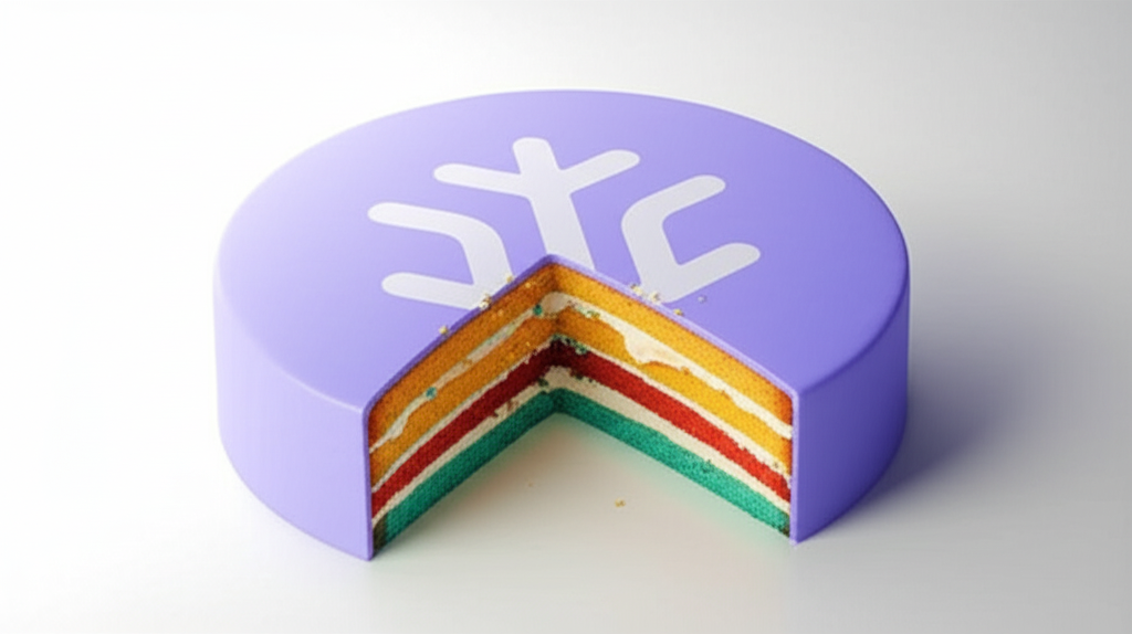 !edit
Generate a hyper-realistic digital illustration of a cake meticulously stylized to resemble a…