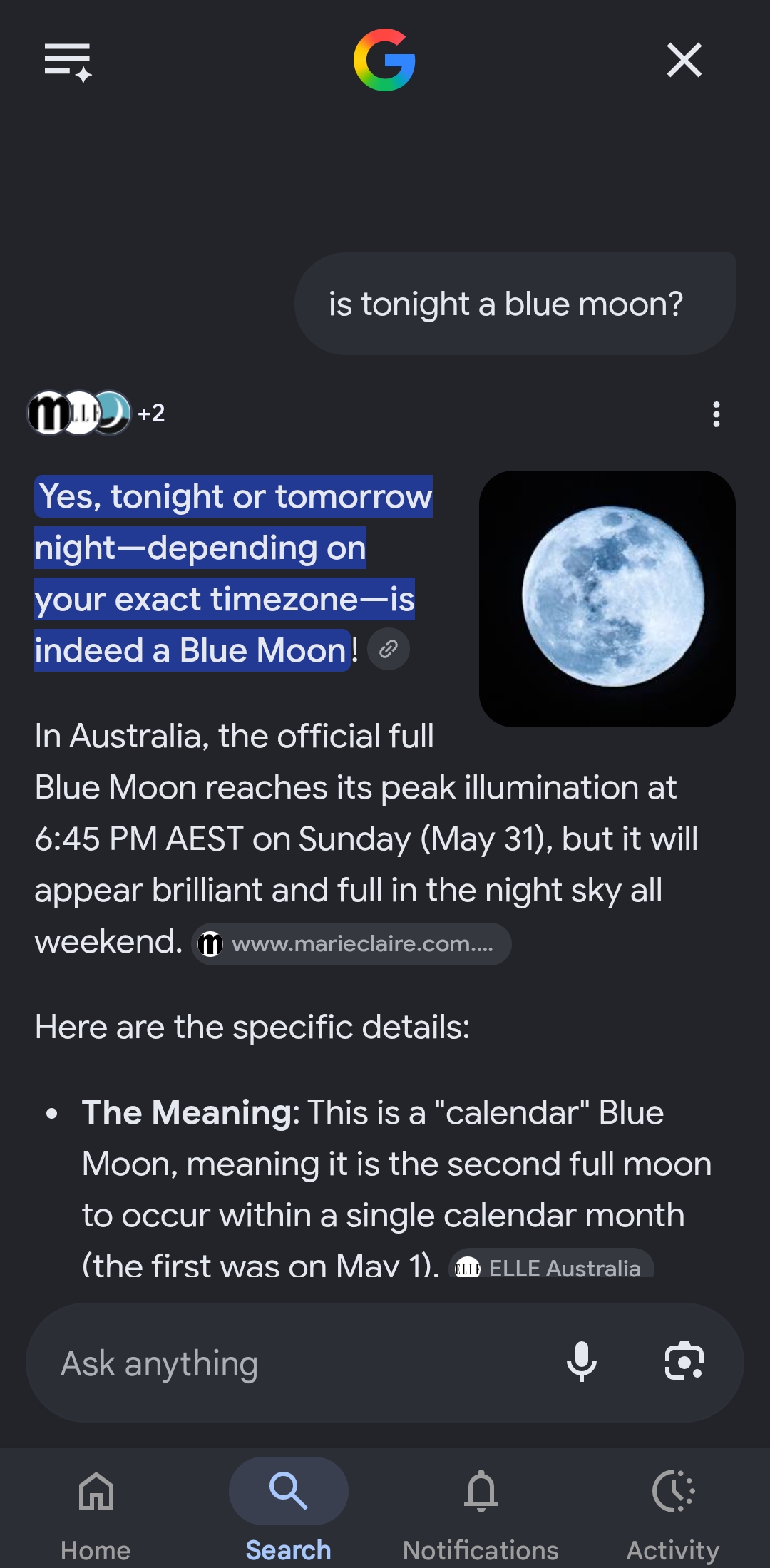 Hilarious, its actually a blue moon