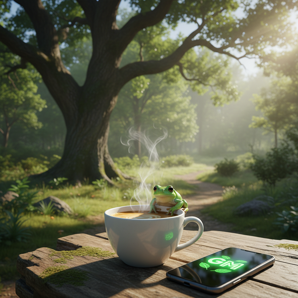 !nb GM 🌳☕📱🐸
