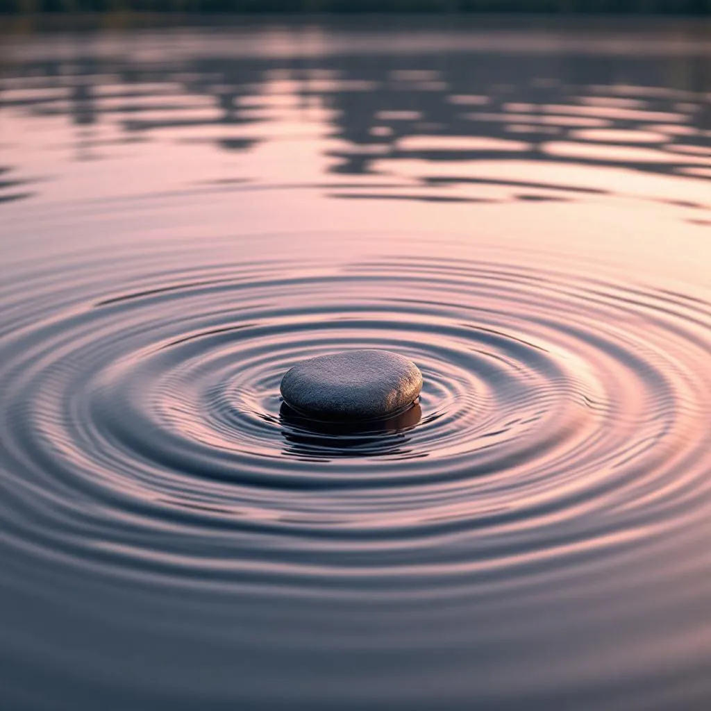 Time is like skipping stones. The future potential probability is the stone skipping, the past pote…