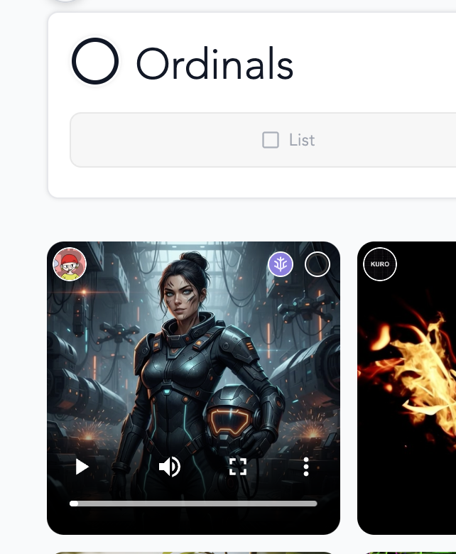 now in ordinals stream!