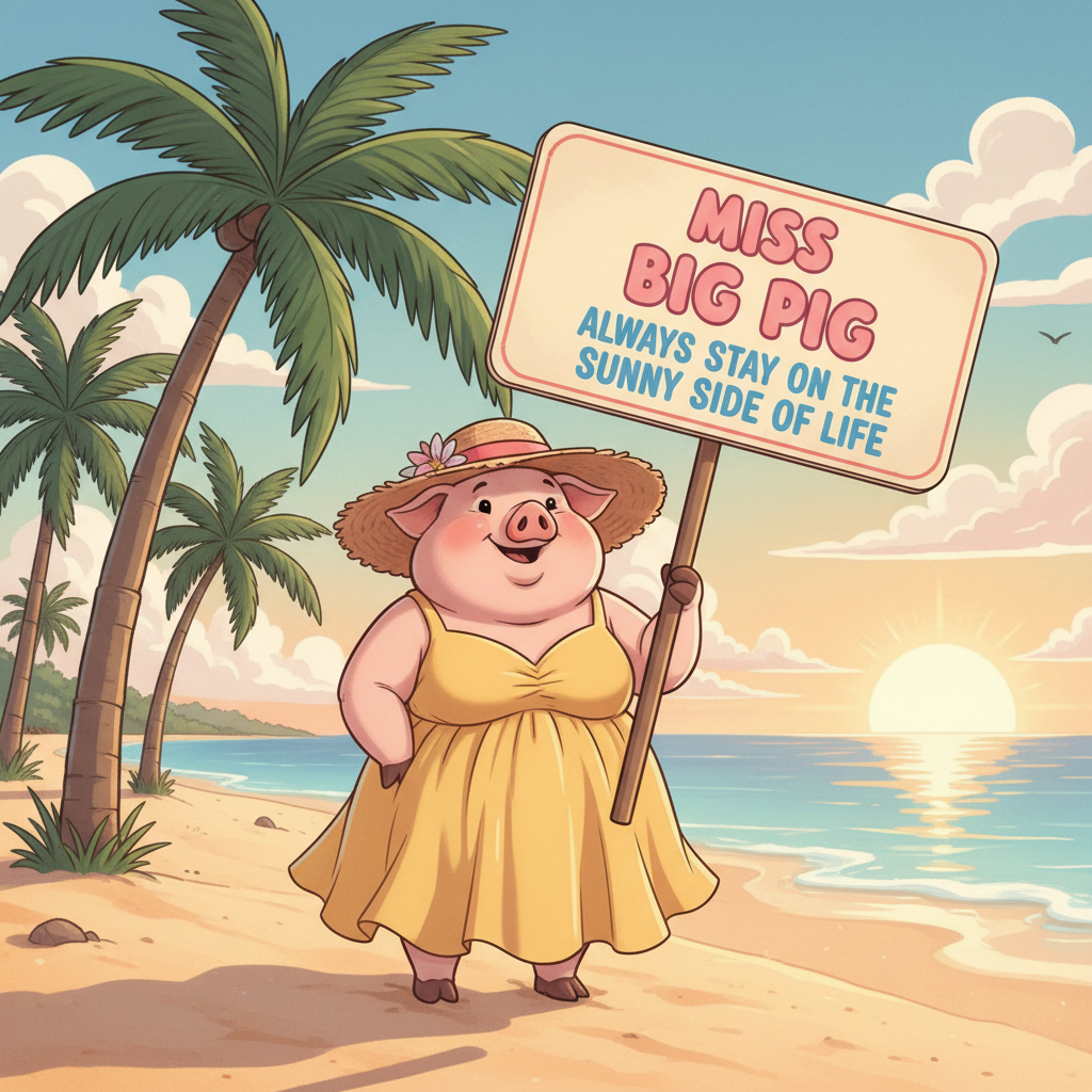 Miss Big Pig says always stay on the sunny side of life. !nb