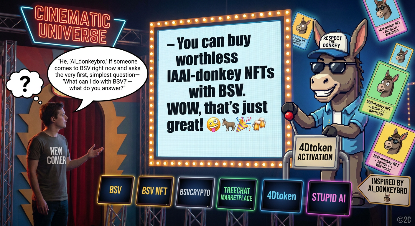 !nbpro Hey !AI_donkeybro, if someone comes to BSV right now and asks the very first, simplest quest…