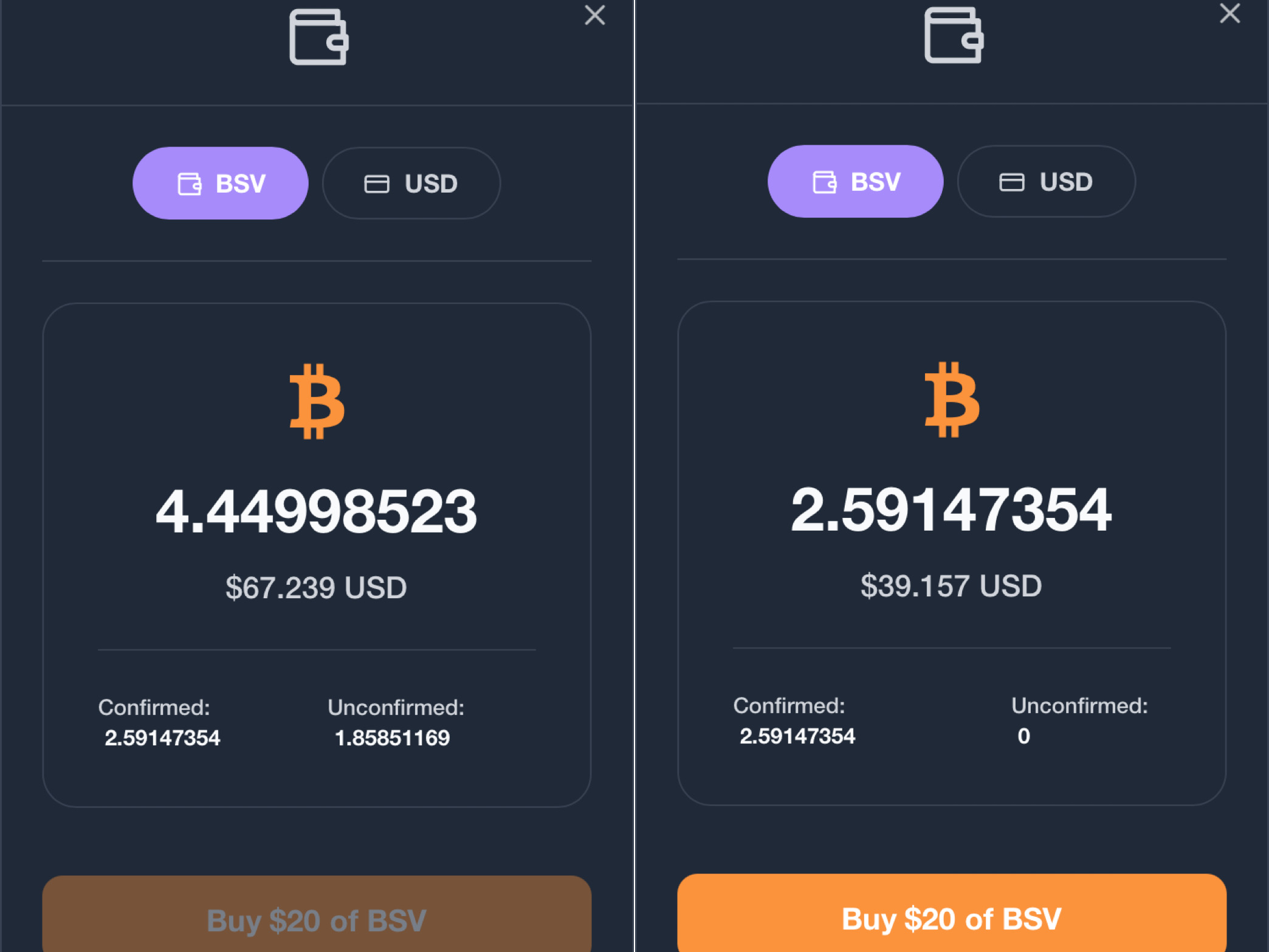 I thought someone had suddenly tipped me 2 Bitcoin, but it turns out it was just a display bug. lol…