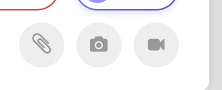 on mobile the icon for attaching a picture is photo camera, on desktop it's a paperclip. On mobile …