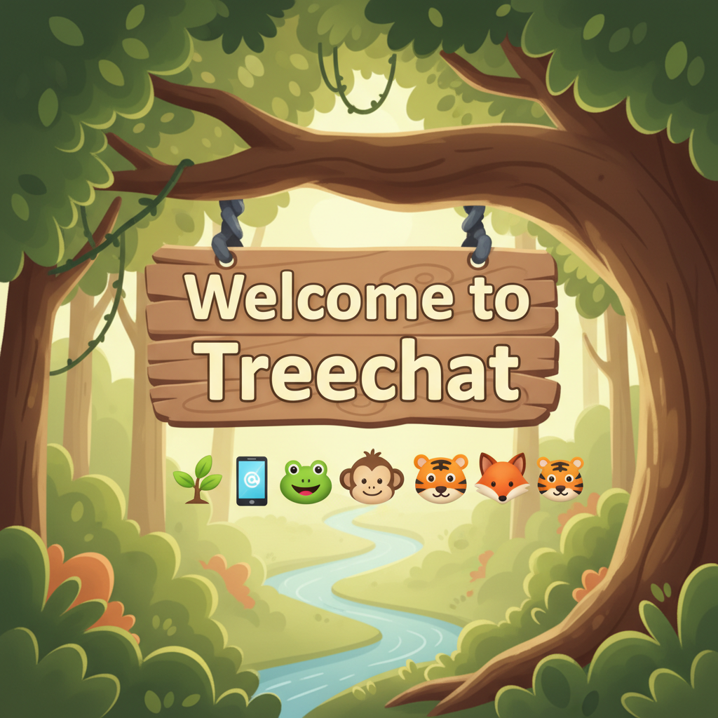Welcome to Treechat 🌳 📱 🐸 🐵 🐯 🦊 🐯 !nb