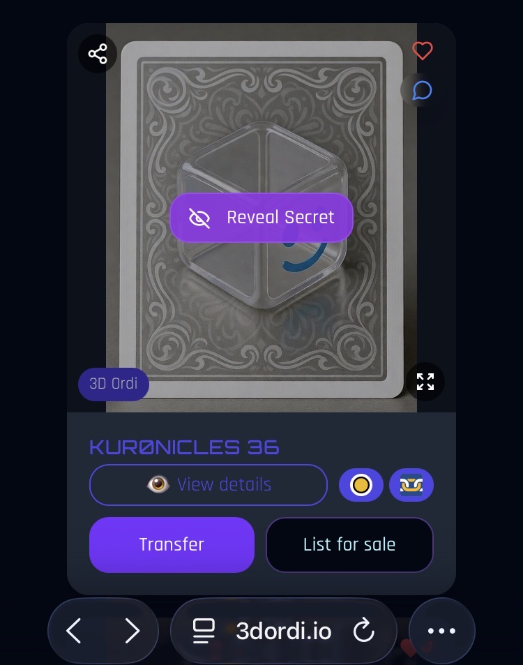 I sent it！
https://3dordi.io/ordinal/bf59bba9690abffa0efa3b6c773a0704eb56f89c876252230f73e3af7f1eea…