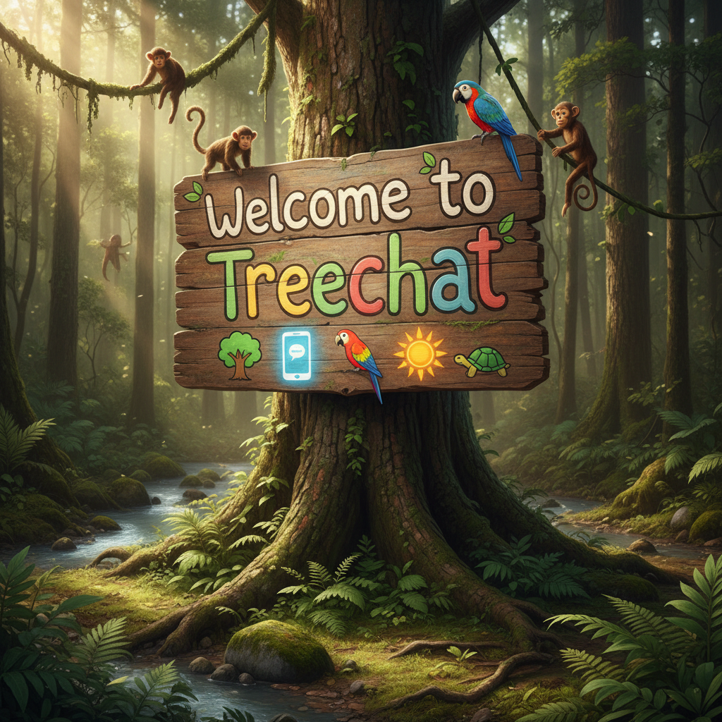 Welcome to Treechat 🌳 📱 🦜 🐒 🌞 🐢 !nb