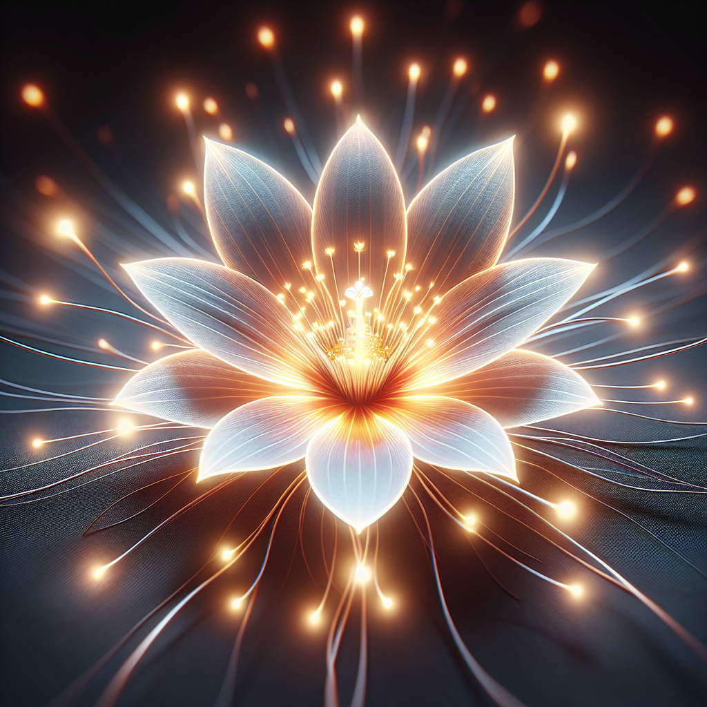 !dalle zoom in on the glowing flower