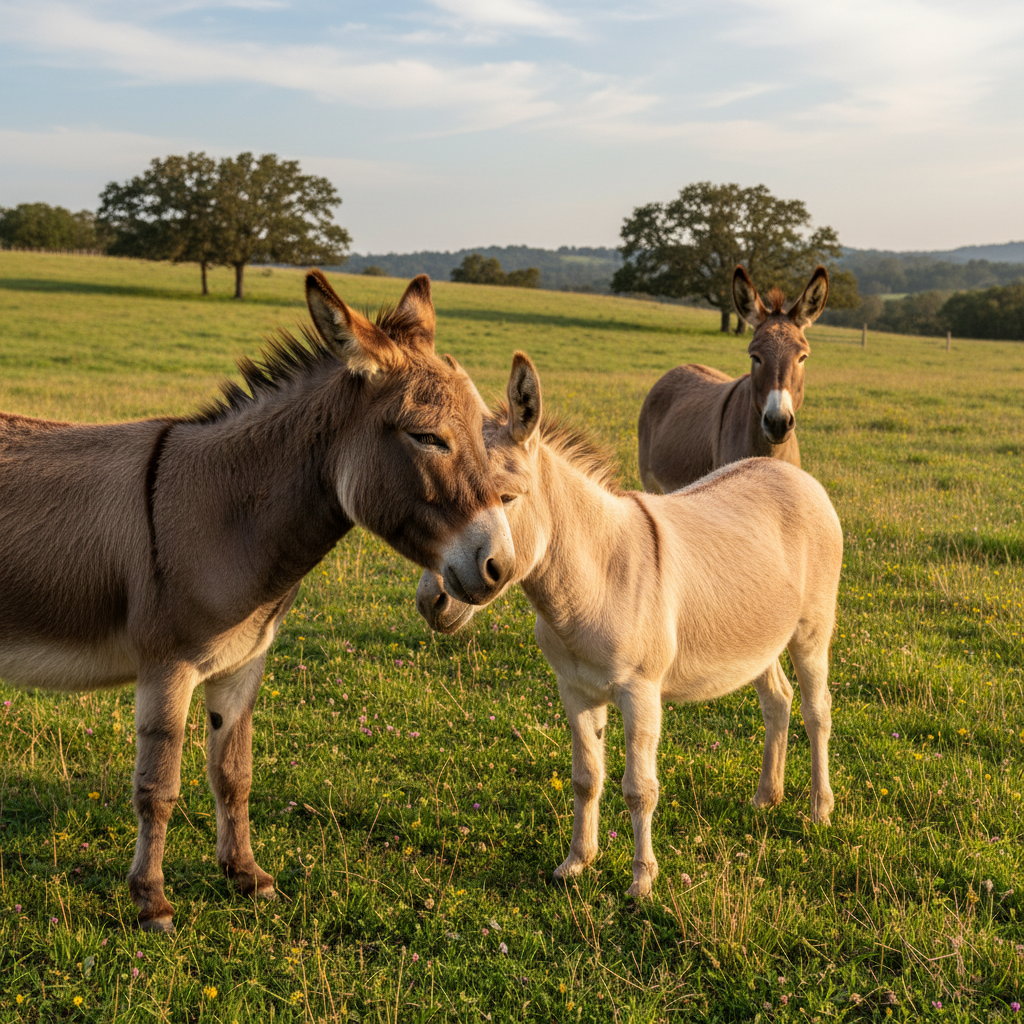Donkeys can be social too occasionally.  !nb