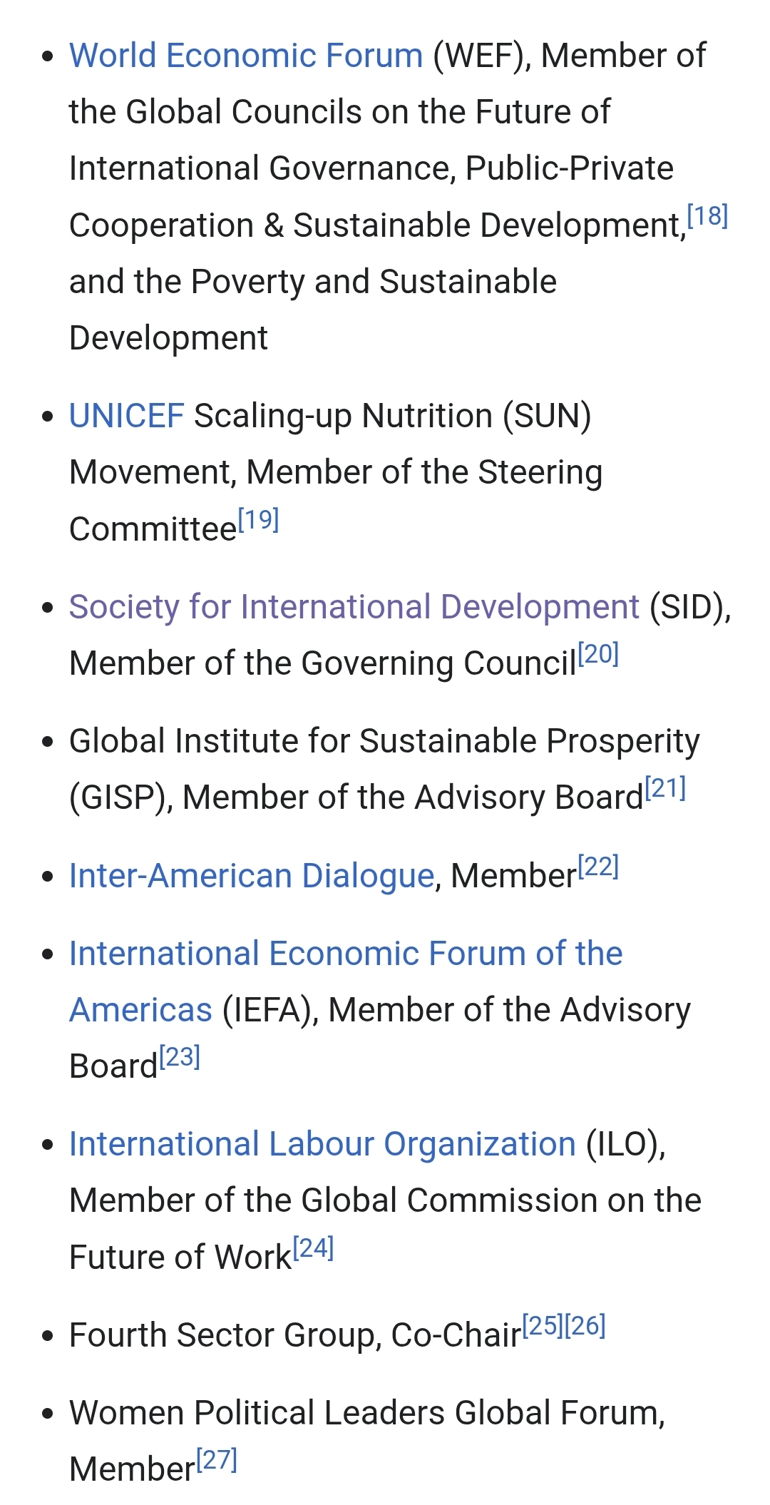 Madame Grynspan is a true world citizen, "member of the global councils on the future of internatio…