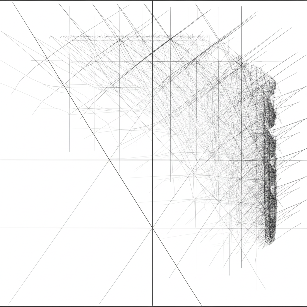 !flash an infinitely branching thread tree datastructure. lines branching off each other one after …