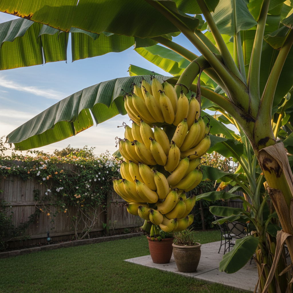 !nb bananas hanging in my backyard