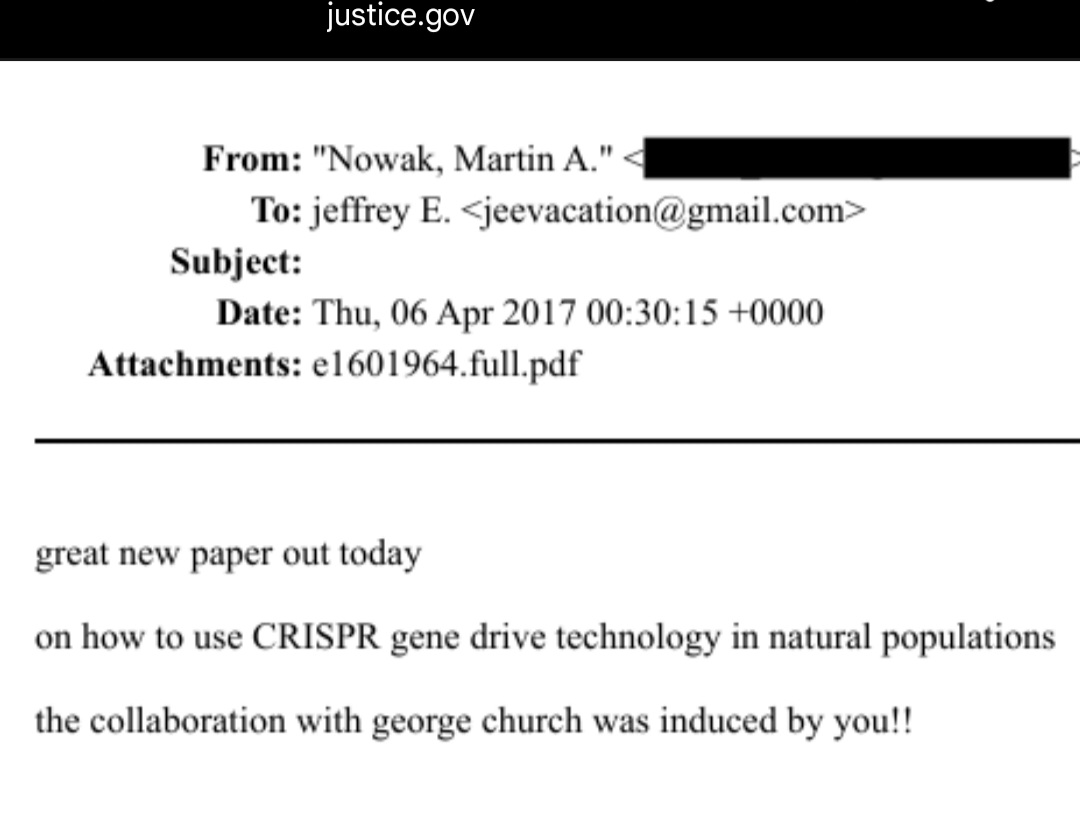 He had key funders & participants in USAID for Ecohealth…for Moderna, for Emerging Pandemic Threats…