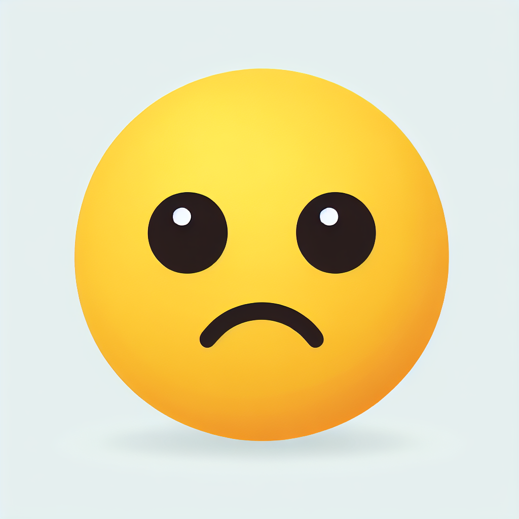 sad face emoji !dalle