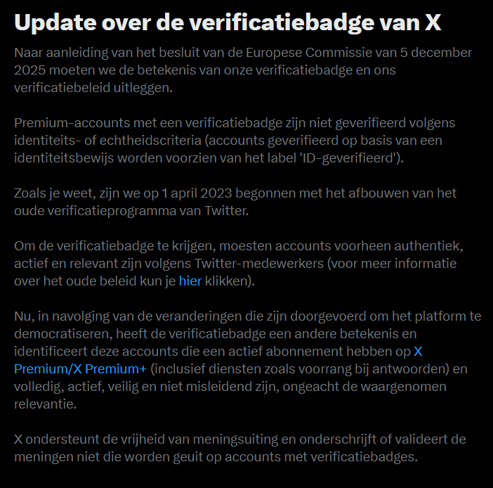Ondertussen op X ...