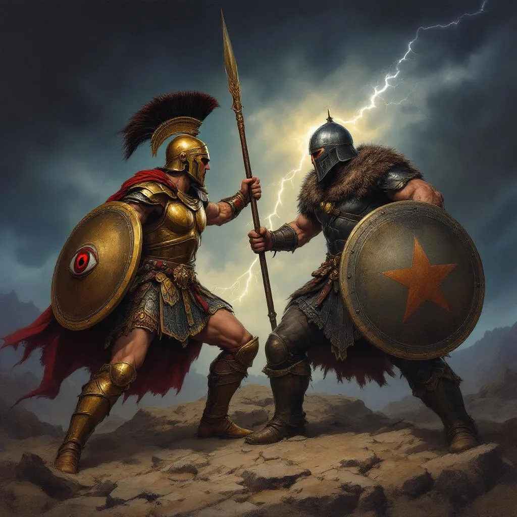 greek armored warrior vs russian armored warrior !flux