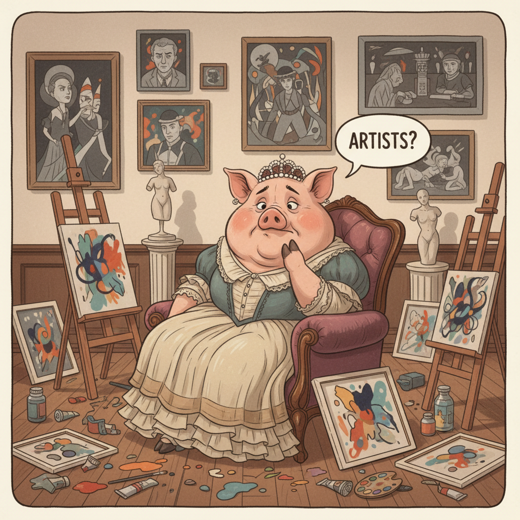 Miss Big Pig is wondering why artists hate? !nb