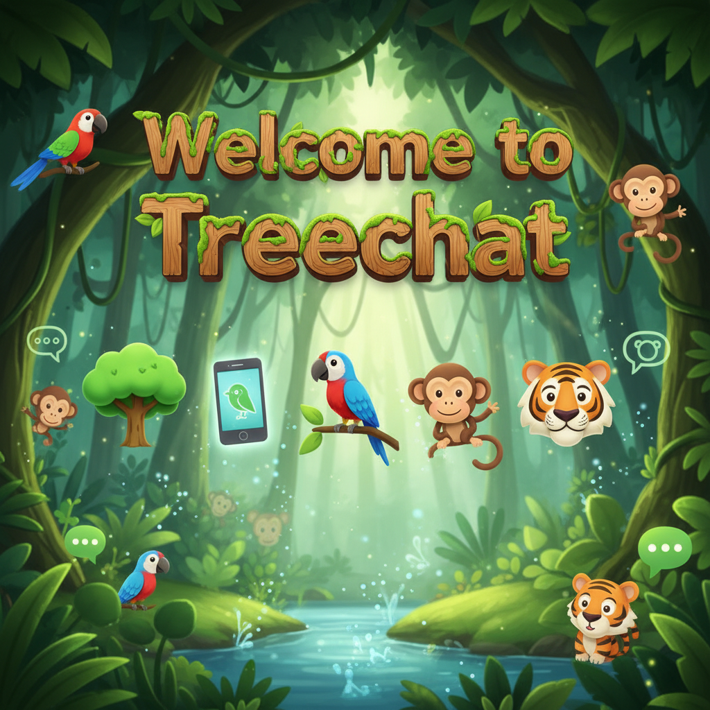 Welcome to Treechat 🌳 📱 🦜 🐒 🐵 🐯 !nb