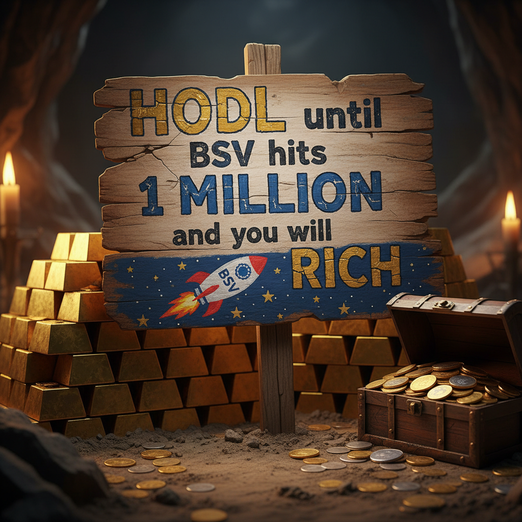 HODL until bsv hits 1 million and you will be rich.!nb