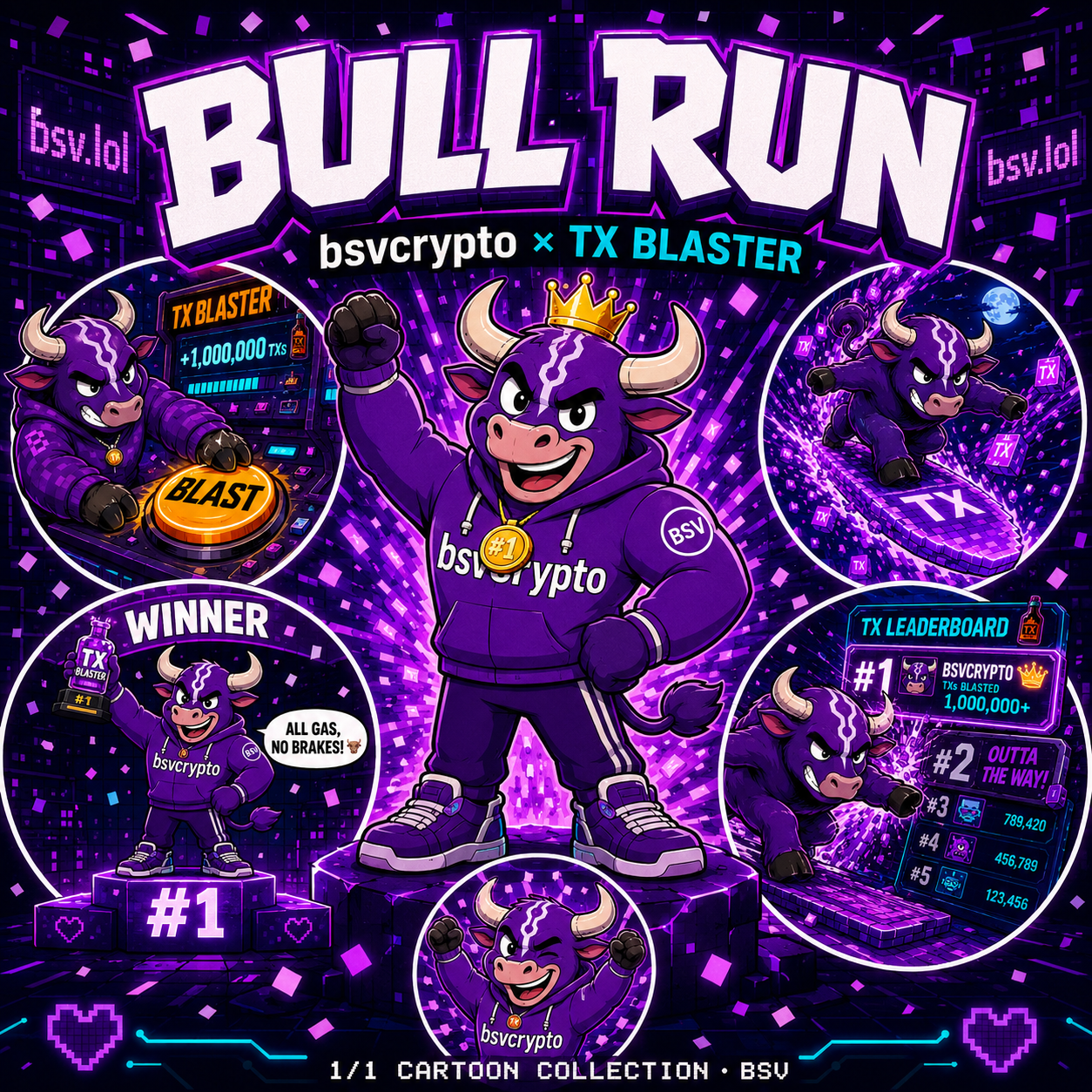 [[TXBLASTER]] [[ART]] [[ORDINALS]]
🐂👑 BULL RUN is live.
@Bsvcrypto champion bull broke loose all ov…