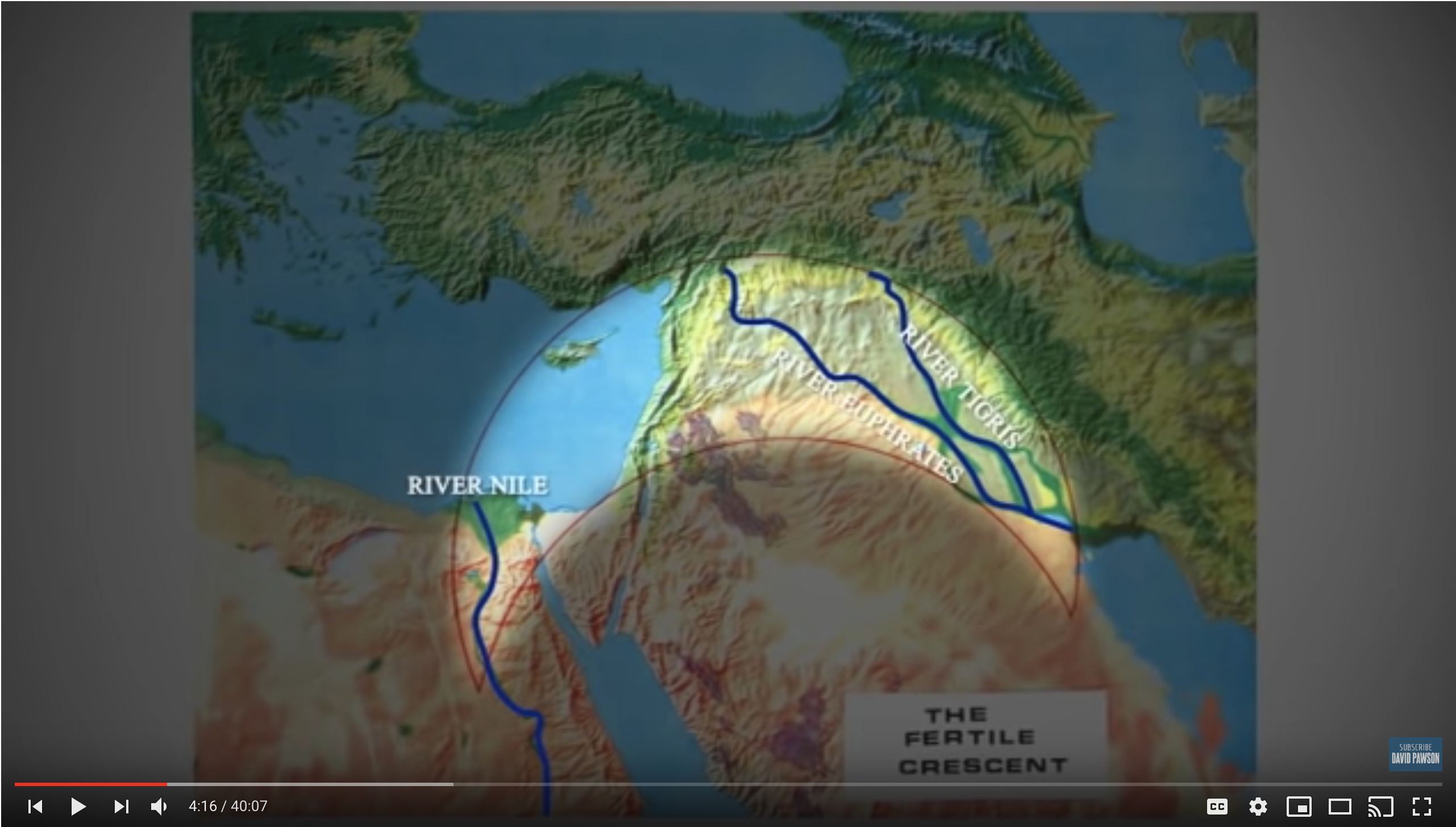 !time:03:32 middle east is known as the fertile crescent. links river nile in the east and river ti…