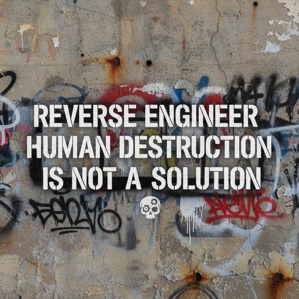 REVERSE ENGENERE HUMAN DESTRUCTION IS NOT A SOLUTION !nb