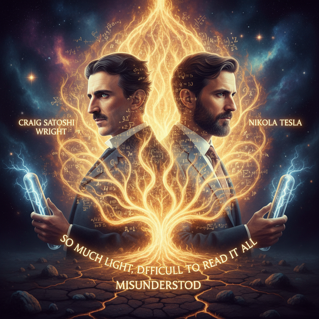 Craig Satoshi Wright is very misunderstood like Nikola Tesla, like the burning bush, he shines so m…