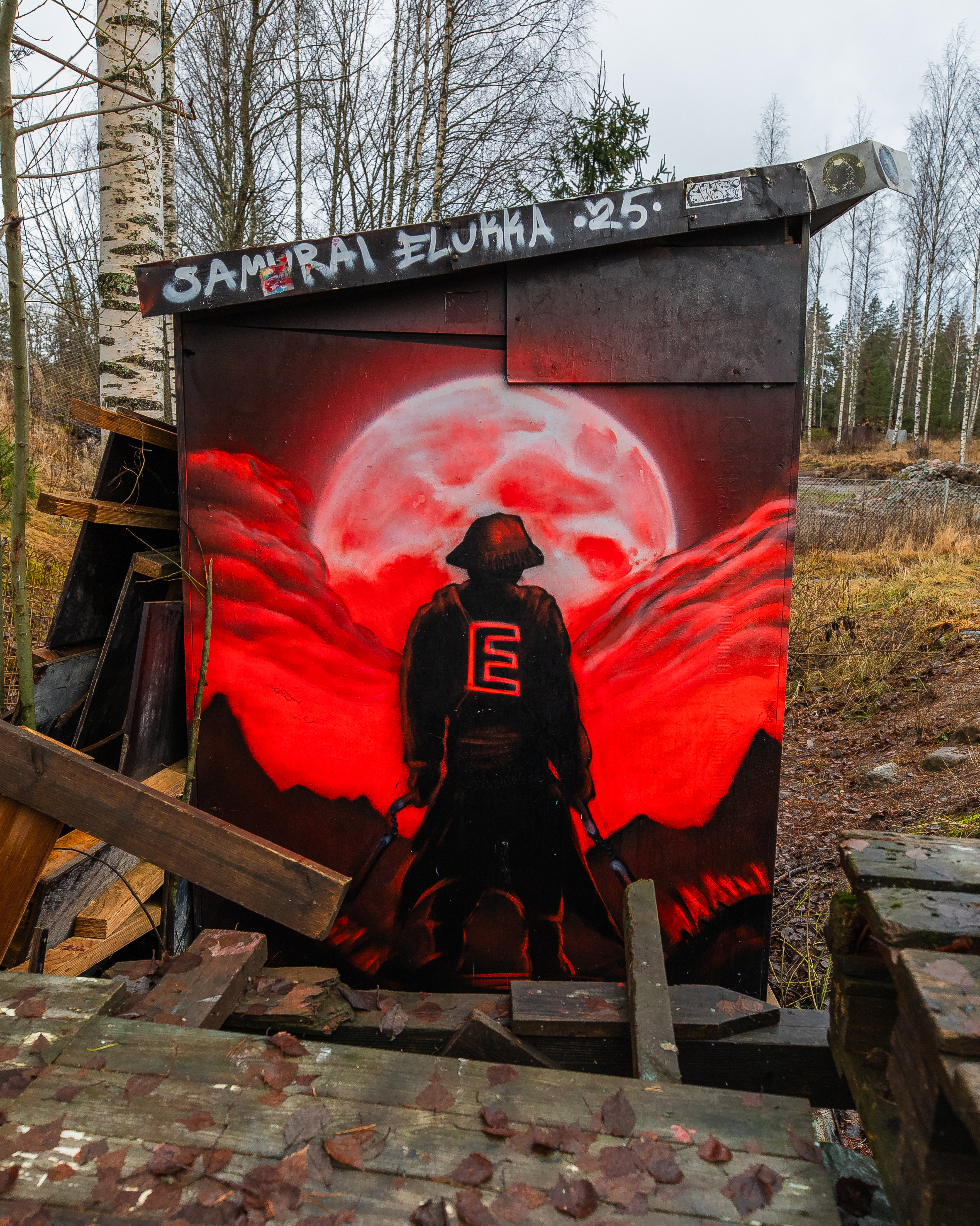 Samurai Elukka by #Elukkamies
#photography #Canon #16-35mm #graffiti #art #streetart #Lahti