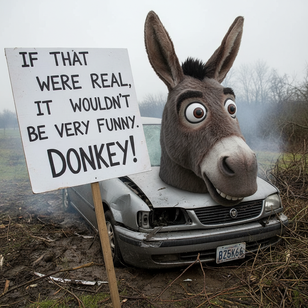 !nb If that were real, it wouldn't be very funny. Donkey!