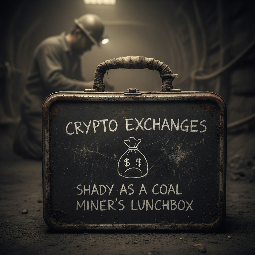 Crypto exchanges are shady as a coal miners lunch box. !nb