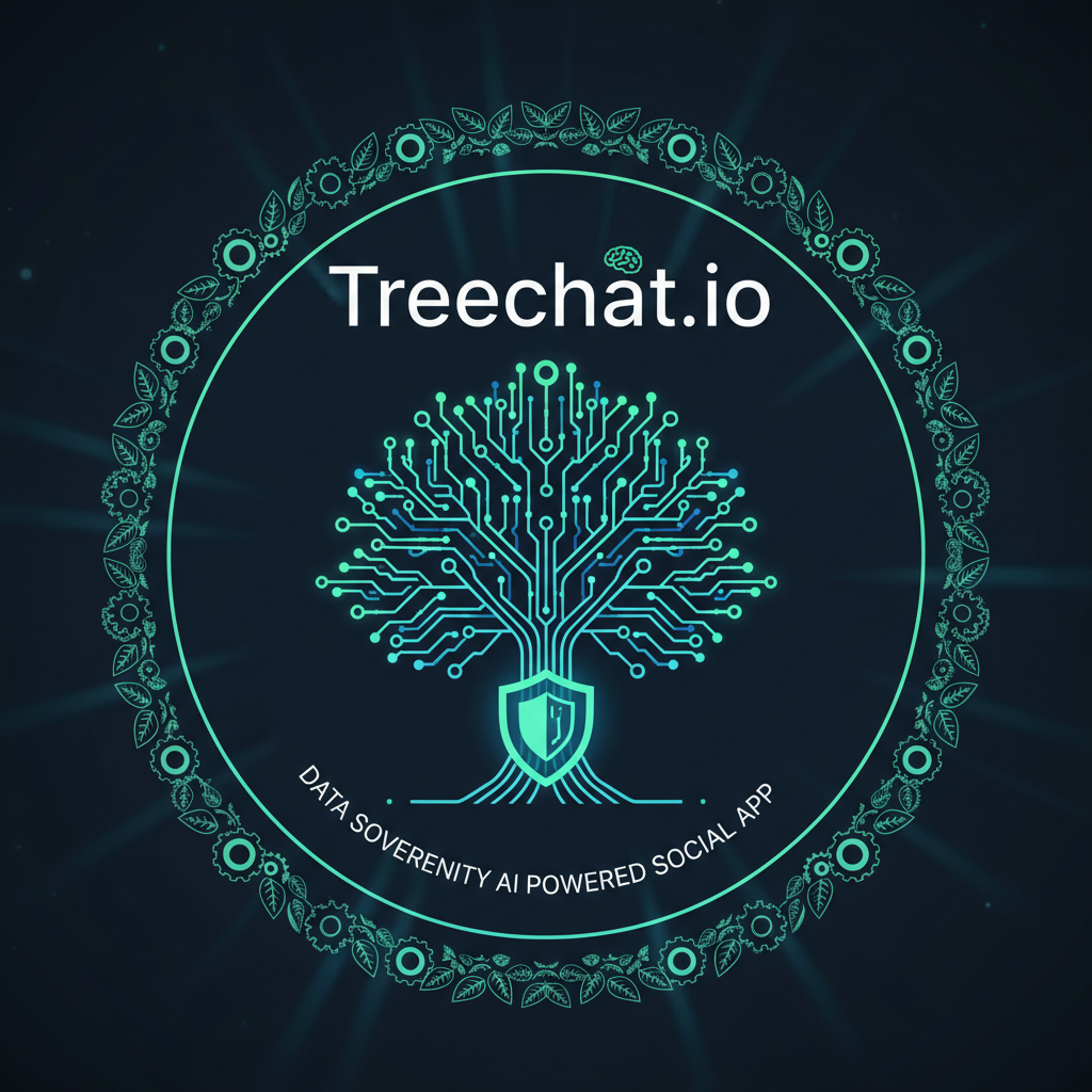 Treechat.io data sovereignty AI powered social app logo !nb