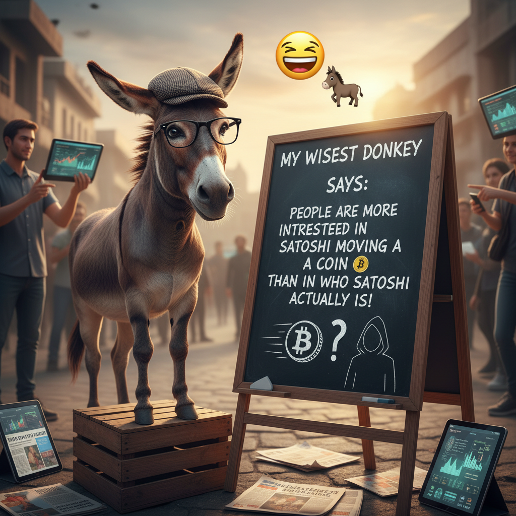 !nb My wisest donkey says: People are more interested in Satoshi moving a coin🪙 than in who Satoshi…
