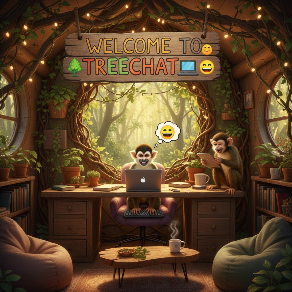 !nb Welcome to Treechat 🌳 💻 😁 🐵🐒