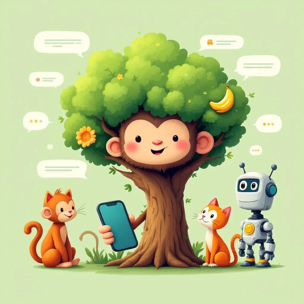!flux Welcome to Treechat 🌳 📱 🦜 🐵 😸